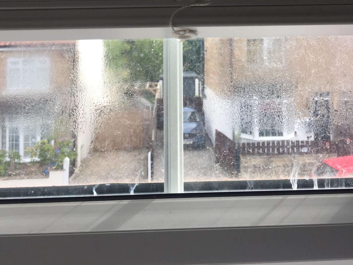An image of a window which is quite dirty